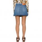 Асимметричная джинсовая мини-юбка MSGM, синий - фото 5