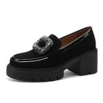 Лоферы женские 6,5 см FMM, черный замш - фото 2