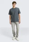 Mit brusttasche basic tshirt Tom Tailor Denim, Urban Medium Grey - фото 2