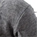 Мужской однотонный свитер Casual Loose Pullover - фото 5