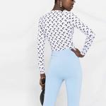 Топ Second Skin с принтом полумесяца beige Marine Serre, белый - фото 7