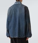 Потертая джинсовая куртка Balenciaga, синий - фото 4