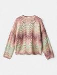 Детский джемпер Mystic с вязаным омбре Mango, Pink - фото 3