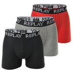 Боксерские шорты REPLAY, цвет Light grey/mottled grey/bright red/Black - фото