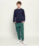 Лонгслив regular fit Aeronautica Militare, темно-синий - фото 2