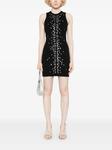 Мини-платье David Koma, украшенное кристаллами, черный - фото 2