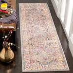 Ковер-ковер-дорожка SAFAVIEH, 69 x 366 см, Bristol Collection, Grey & Light Grey, дизайн в стиле бохо-шик с восточными мотивами и эффектом состаренности, не линяет, прост в уходе (BTL362A) - фото