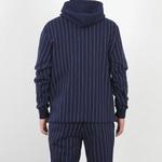 Толстовка PUMA Pinstripe Hooded Pullover Fleece Men Blue, синий - фото 4