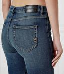 Джинсы женские Pinko Бритни клеш укороченные, синий - фото 4