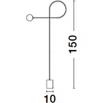 Торшер DEDALO G9 1 шт. Nova Luce, черный - фото 8