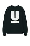 Свитер с круглым вырезом Undercover, черный - фото
