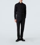 Хлопковая рубашка с добавками Prada, черный - фото 2