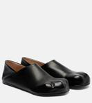Кожаные слипоны JW Anderson, черный - фото