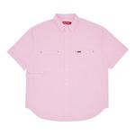 Рубашка Supreme Loose Fit Short-Sleeve Denim Painter Shirt, розовый - фото