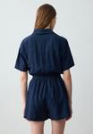 Комбинезон SHORT SLEEVE COLLAR WAIST ELASTICIZED MINI Jimmy Key, темно-синий - фото 3