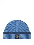 Шапка-бини с логотипом Stone Island, синий - фото