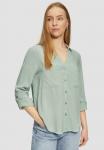 Блузка на пуговицах QS, зеленый - фото
