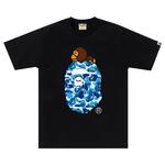 Футболка BAPE ABC Camo Milo On Big Ape Tee, Black/Blue - фото