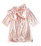 Атласное платье с бантом Caroline Bosmans, Blush - фото