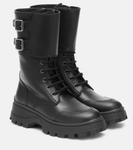 Кожаные боевые ботинки Miu Miu, Nero - фото