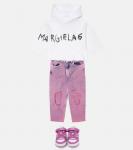 Джинсы с эффектом потертости MM6 Maison Margiela, розовый - фото 2