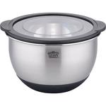 Сервировочная чаша Primo из нержавеющей стали с мерной шкалой, герметичной крышкой для хранения, нескользящим дном Gsw, Edelstahlfarben - фото