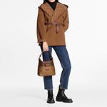 Пальто женское Louis Vuitton с ремешком, коричневый - фото 4