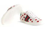 Кеды женские Gucci с сердечками, бело-красный - фото 4
