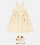 Платье Laly из хлопка Bonpoint, бежевый - фото 2