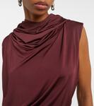 Мини-платье с капюшоном и драпировкой Magda Butrym, Boredeaux - фото 4