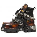 NEW ROCK Ботинки на 6 см унисекс коричневый черный - фото 3