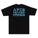 Футболка BAPE Honeycomb College ATS Черный/Синий - фото 2