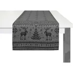 Дорожка на стол ROMO Wirth, антрацит/серебристый - фото