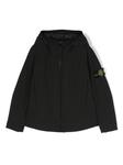Stone Island Junior куртка на молнии с логотипом Compass, черный - фото