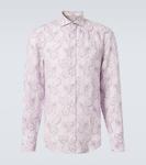 Льняная рубашка Brunello Cucinelli, Lavanda - фото