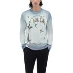 Вышитая футболка с колибри AMIRI, синяя - фото 4