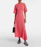 Платье миди из сирсакера Ganni, Racing Red - фото 2