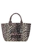 Шоппер 'Leopard Medium Tote' GANNI, розовый - фото