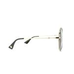 Круглые черные золотисто-серые солнцезащитные очки с градиентом Gucci, черный - фото 4