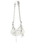 Сумка-хобо Balenciaga XS Le Cagole Shoulder, цвет Optic White - фото 4