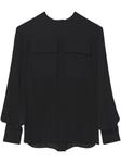 Proenza Schouler pleated long-sleeved blouse, черный - фото