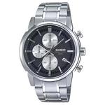 CASIO Часы Quartz Movement Stainless Steel Strap Watch Unisex Black Dial, Black Dial - фото