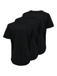 Футболка ONLY and SONS ONSMATT LONGY TEE 3-PACK, черный - фото 2
