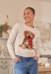Джемпер Next Jumper, Cream Tartan Dog Graphic/Beige - фото 2
