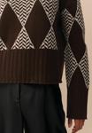Джемпер Next CREW NECK, Chocolate Brown Argyle/Brown - фото 4