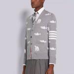 THOM BROWNE Свитер мужской серый - фото 6