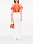 Gemy Maalouf укороченный топ с открытыми плечами, оранжевый - фото 2