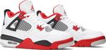 Кроссовки Air Jordan 4 Retro OG GS Fire Red 2020, белый - фото 8
