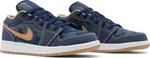 Кроссовки Air Jordan 1 Low SE GS Denim, синий - фото 8