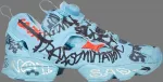 Кроссовки vetements x instapump fury 'graffiti - blue' Reebok, синий - фото